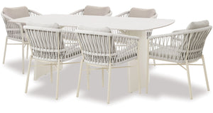 Lennox 7-pce Outdoor Dining Suite