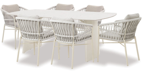 Lennox 7-pce Outdoor Dining Suite