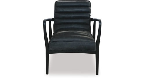 Tyler Black Leather Armchair
