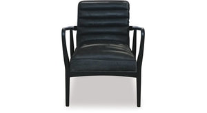 Tyler Black Leather Armchair