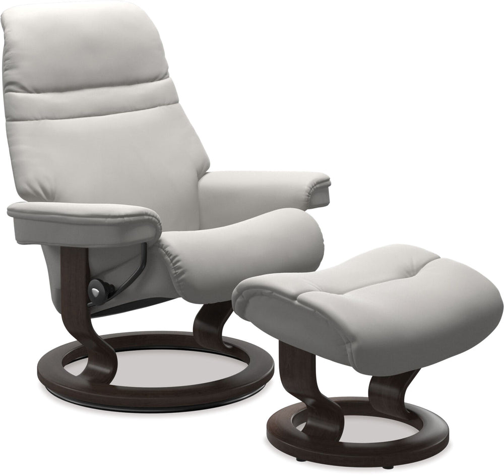 Stressless Sunrise Recliner Medium - Batick Platinum Grey