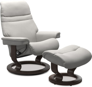 Stressless Sunrise Recliner Large - Batick Platinum Grey