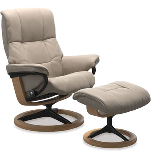 Stressless Mayfair Leather Large Recliner Signature Base - Paloma Mushroom