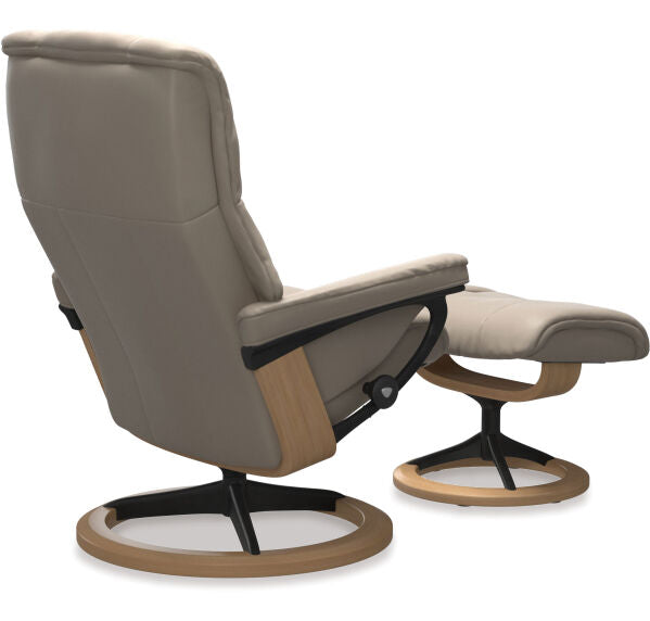 Stressless Mayfair Leather Large Recliner Signature Base - Paloma Mushroom
