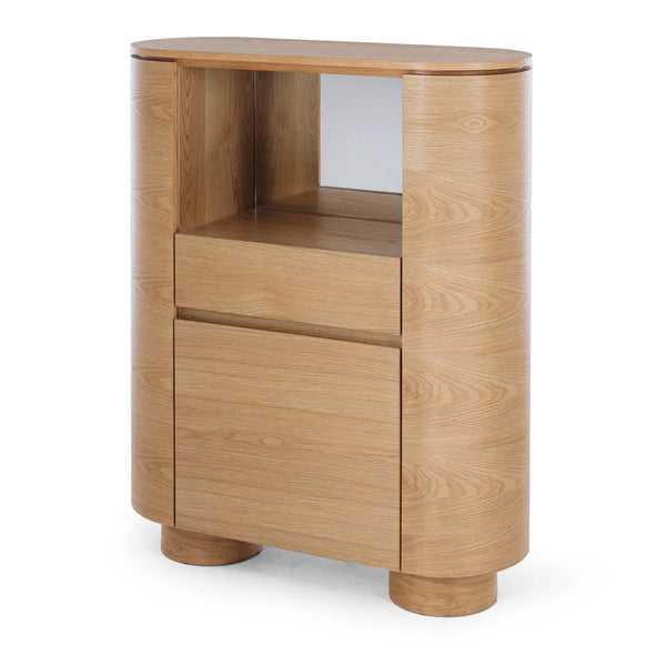 Akita Natural Oak Bar Cabinet