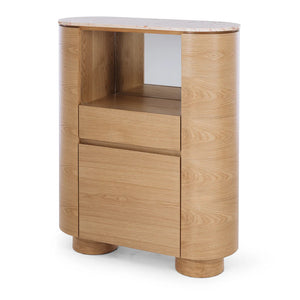 Akita Natural Oak Bar Cabinet